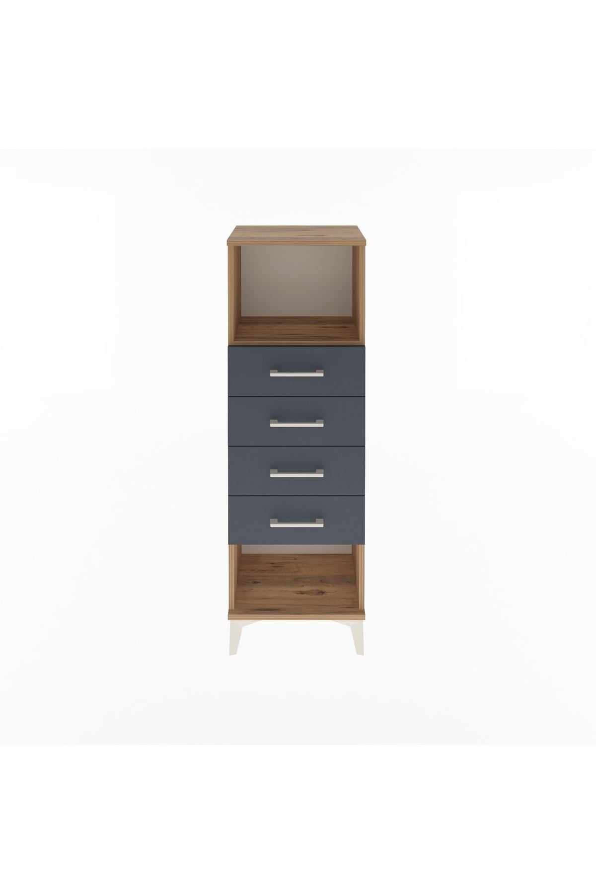 Arges Dolap Tek Raflı 4 Çekmeceli 44x30x134 - S16M069V8A