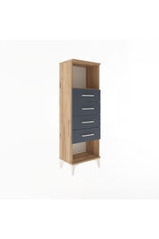 Arges Dolap Tek Raflı 4 Çekmeceli 44x30x134 - S16M069V8A