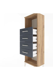 Arges Dolap Tek Raflı 4 Çekmeceli 44x30x134 - S16M069V8A