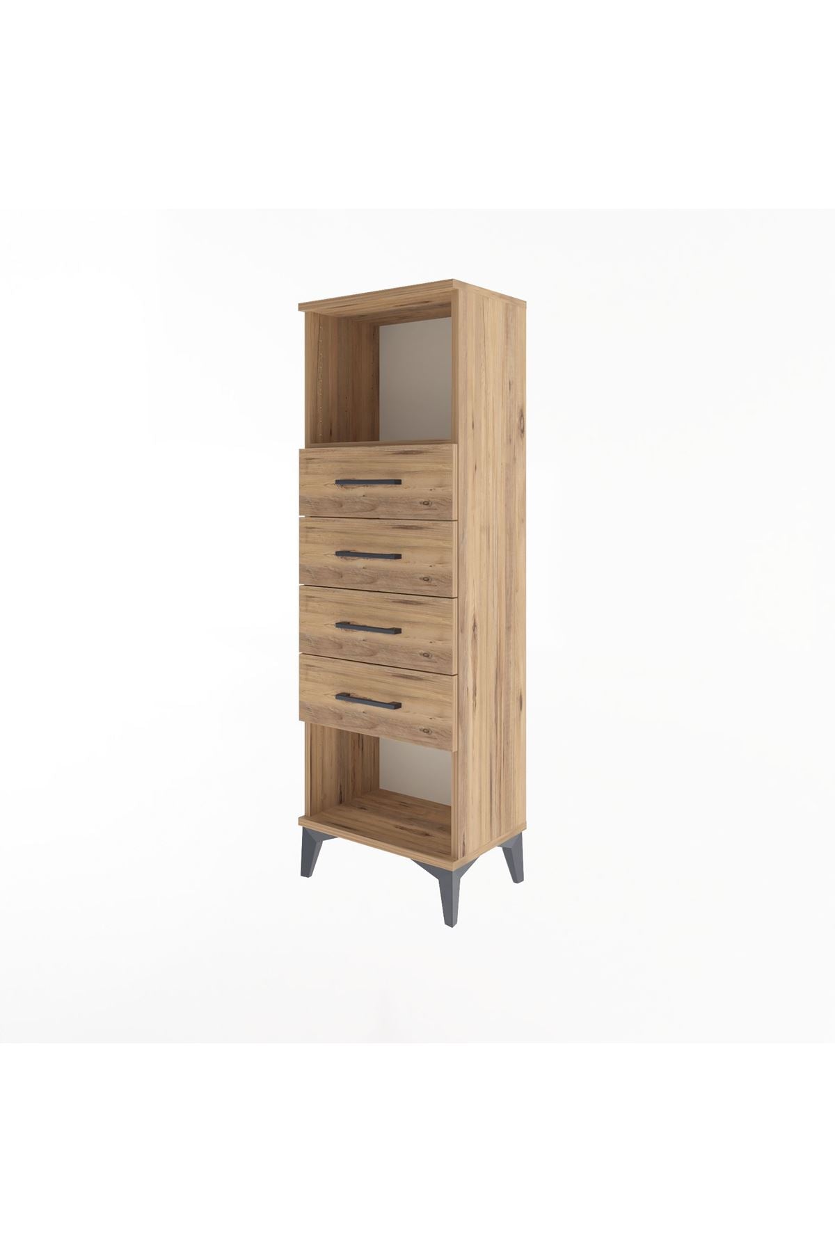 Arges Dolap Tek Raflı 4 Çekmeceli 44x30x134 - S16M069V9A