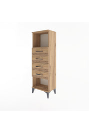Arges Dolap Tek Raflı 4 Çekmeceli 44x30x134 - S16M069V9A