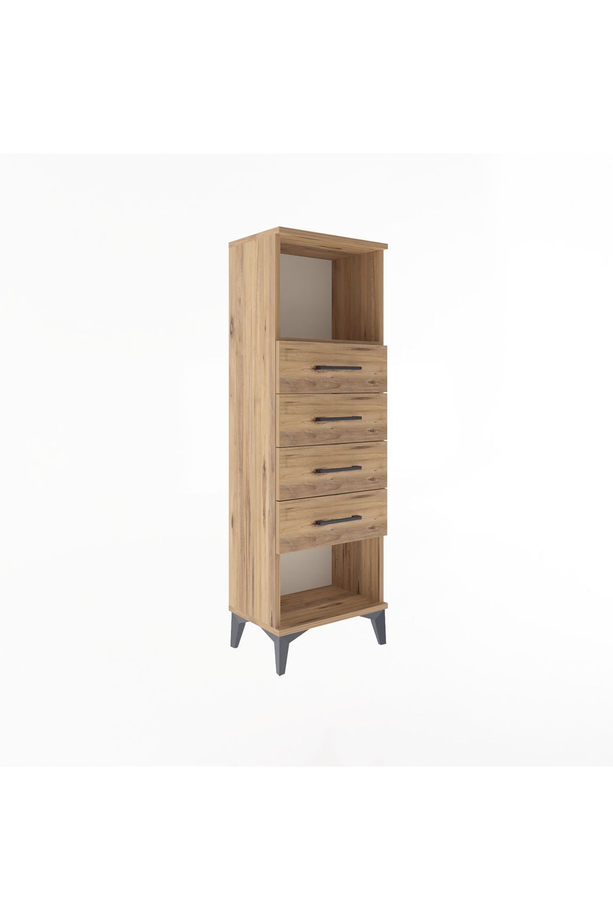 Arges Dolap Tek Raflı 4 Çekmeceli 44x30x134 - S16M069V9A