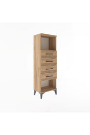 Arges Dolap Tek Raflı 4 Çekmeceli 44x30x134 - S16M069V9A