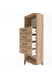 Arges Dolap Tek Raflı 4 Çekmeceli 44x30x134 - S16M069V9A