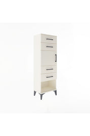 Arges Dolap Tek Raflı 4 Çekmeceli Tek Kapaklı 44x30x134 - S16M070V1A