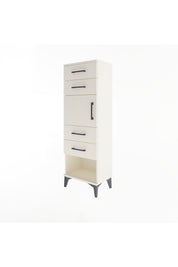 Arges Dolap Tek Raflı 4 Çekmeceli Tek Kapaklı 44x30x134 - S16M070V1A