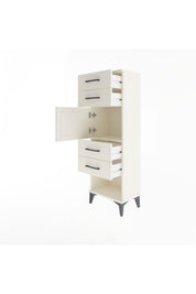 Arges Dolap Tek Raflı 4 Çekmeceli Tek Kapaklı 44x30x134 - S16M070V1A