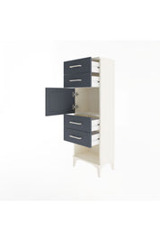 Arges Dolap Tek Raflı 4 Çekmeceli Tek Kapaklı 44x30x134 - S16M070V2A