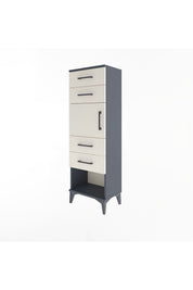 Arges Dolap Tek Raflı 4 Çekmeceli Tek Kapaklı 44x30x134 - S16M070V4A