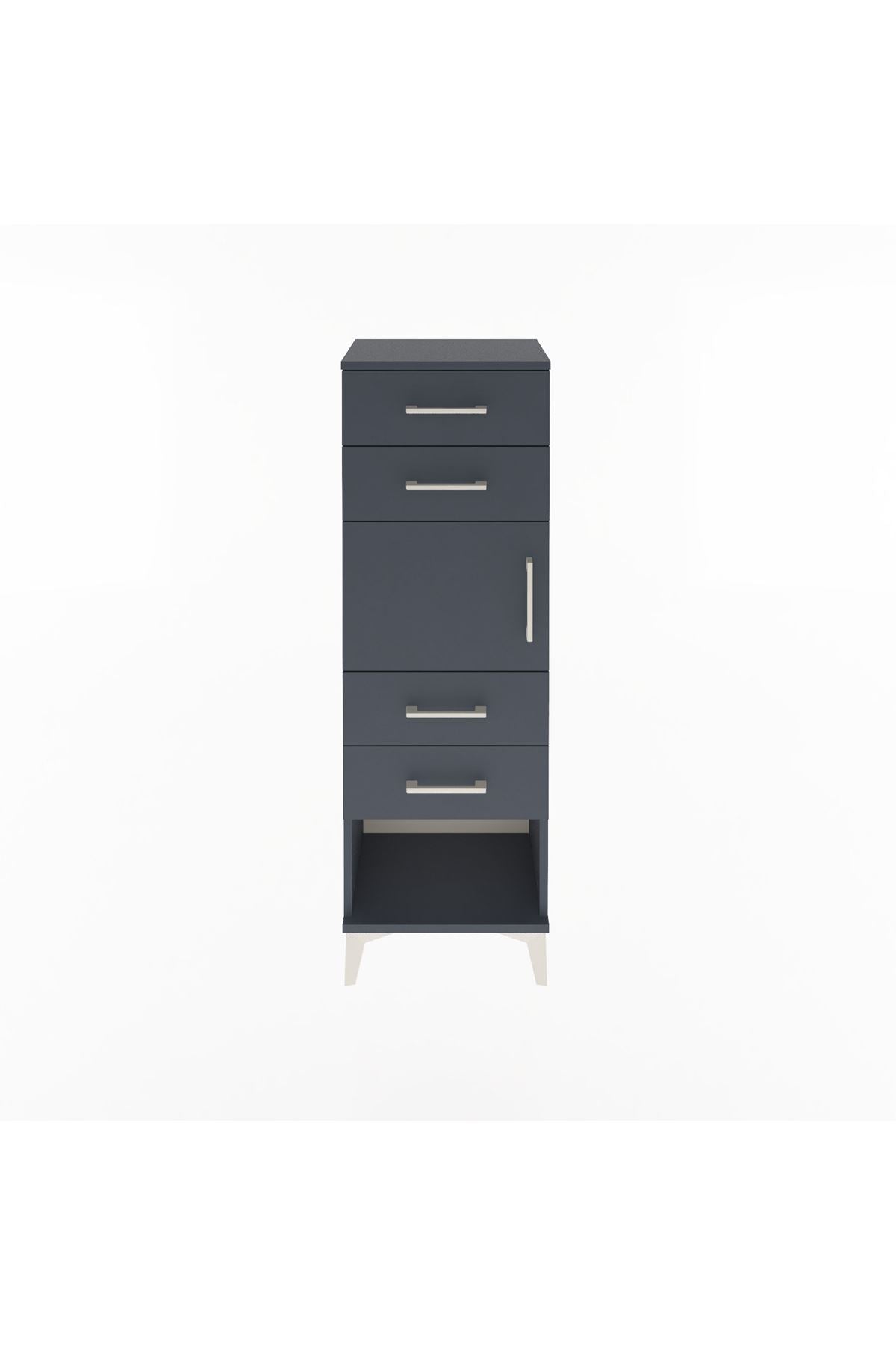 Arges Dolap Tek Raflı 4 Çekmeceli Tek Kapaklı 44x30x134 - S16M070V5A