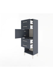 Arges Dolap Tek Raflı 4 Çekmeceli Tek Kapaklı 44x30x134 - S16M070V5A