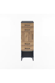 Arges Dolap Tek Raflı 4 Çekmeceli Tek Kapaklı 44x30x134 - S16M070V6A