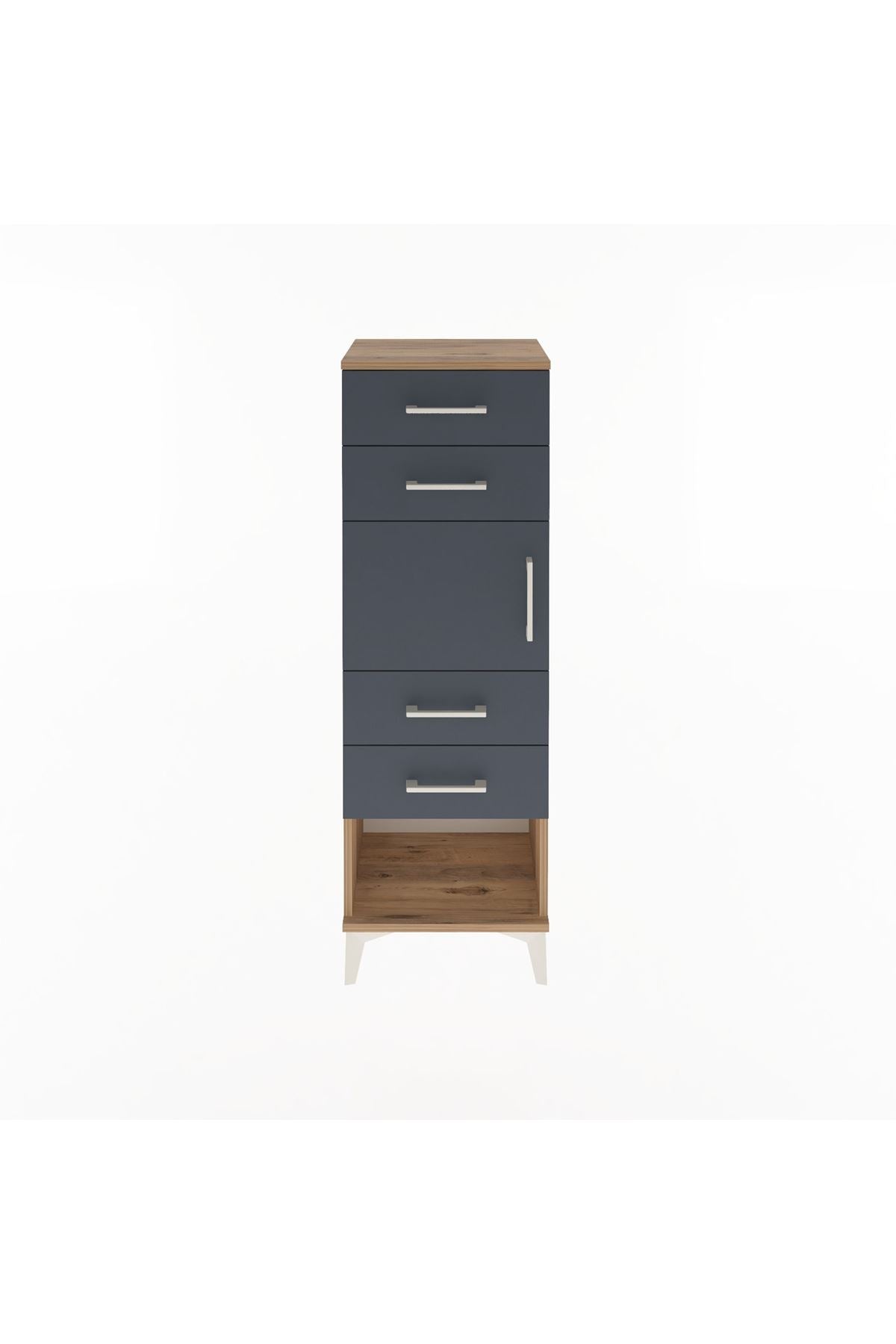 Arges Dolap Tek Raflı 4 Çekmeceli Tek Kapaklı 44x30x134 - S16M070V8A