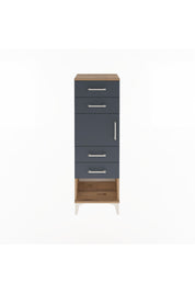 Arges Dolap Tek Raflı 4 Çekmeceli Tek Kapaklı 44x30x134 - S16M070V8A
