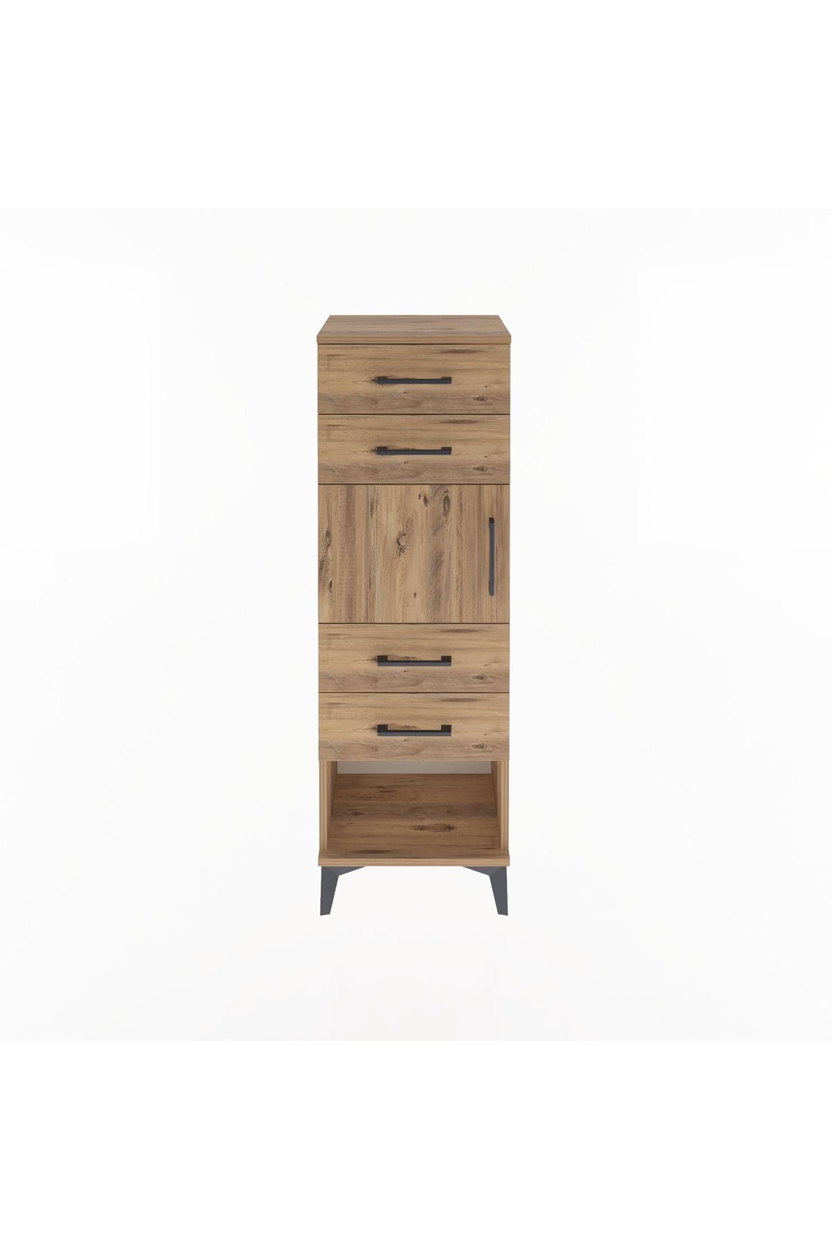 Arges Dolap Tek Raflı 4 Çekmeceli Tek Kapaklı 44x30x134 - S16M070V9A