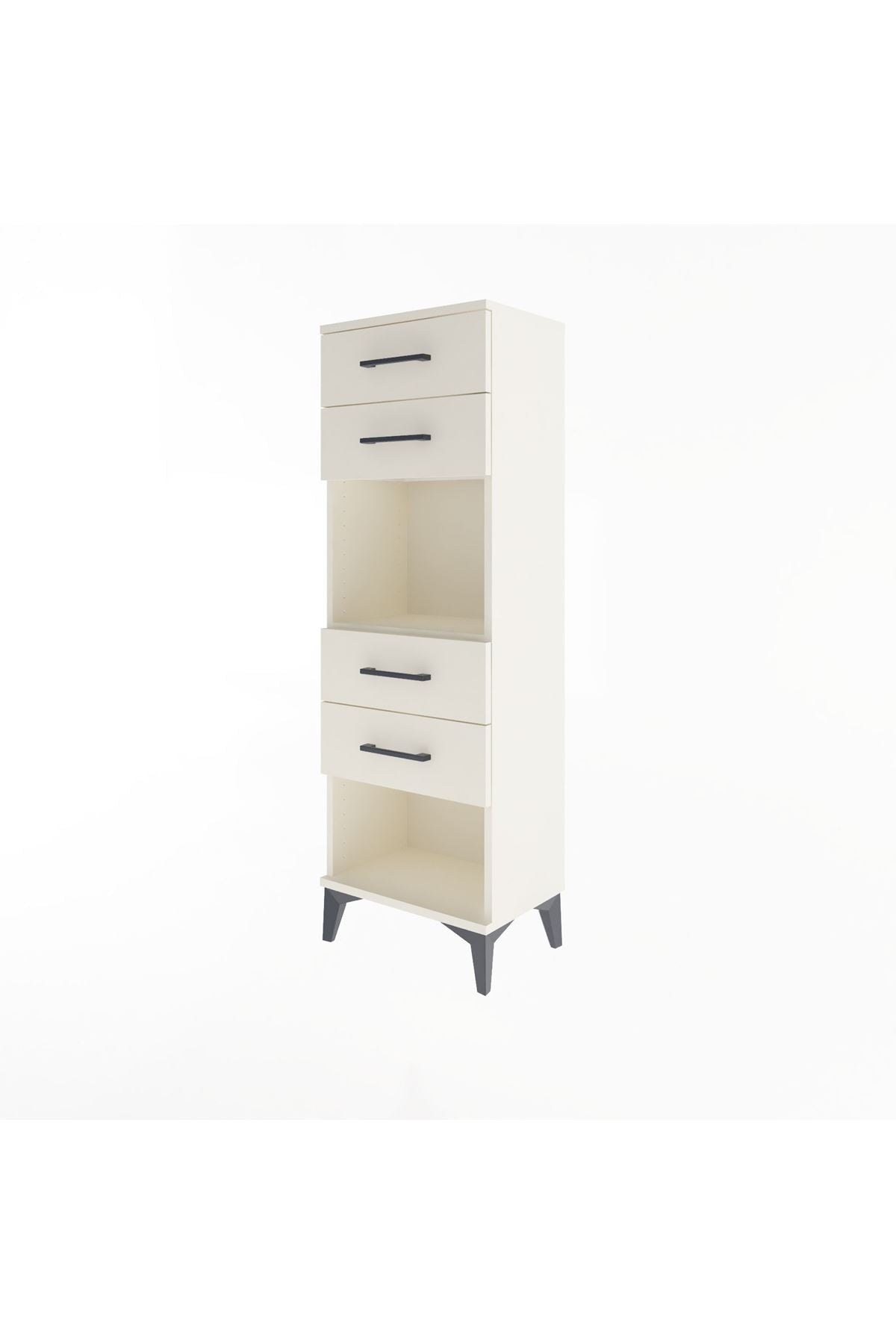 Arges Dolap Tek Raflı 4 Çekmeceli 44x30x134 - S16M071V1A