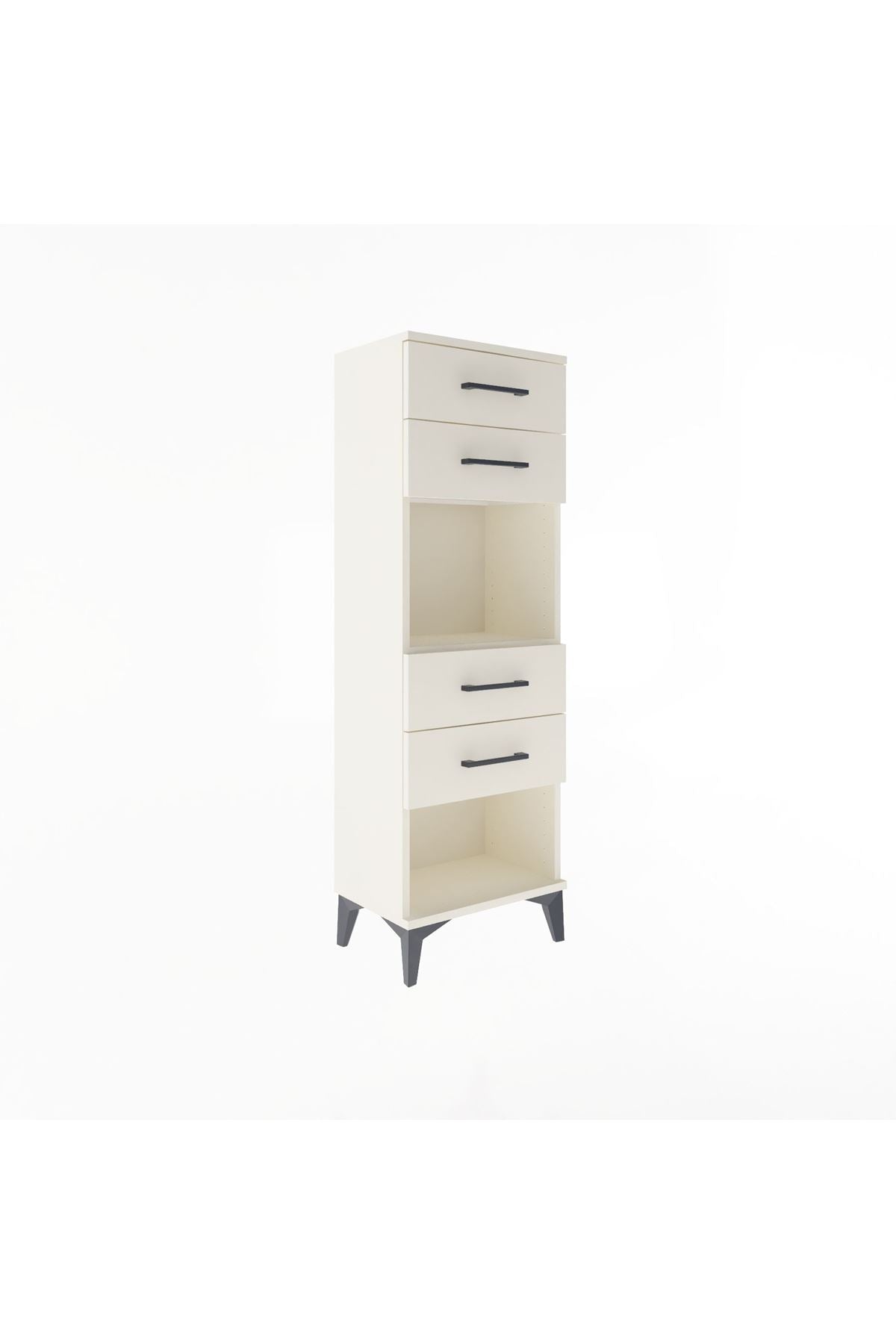 Arges Dolap Tek Raflı 4 Çekmeceli 44x30x134 - S16M071V1A