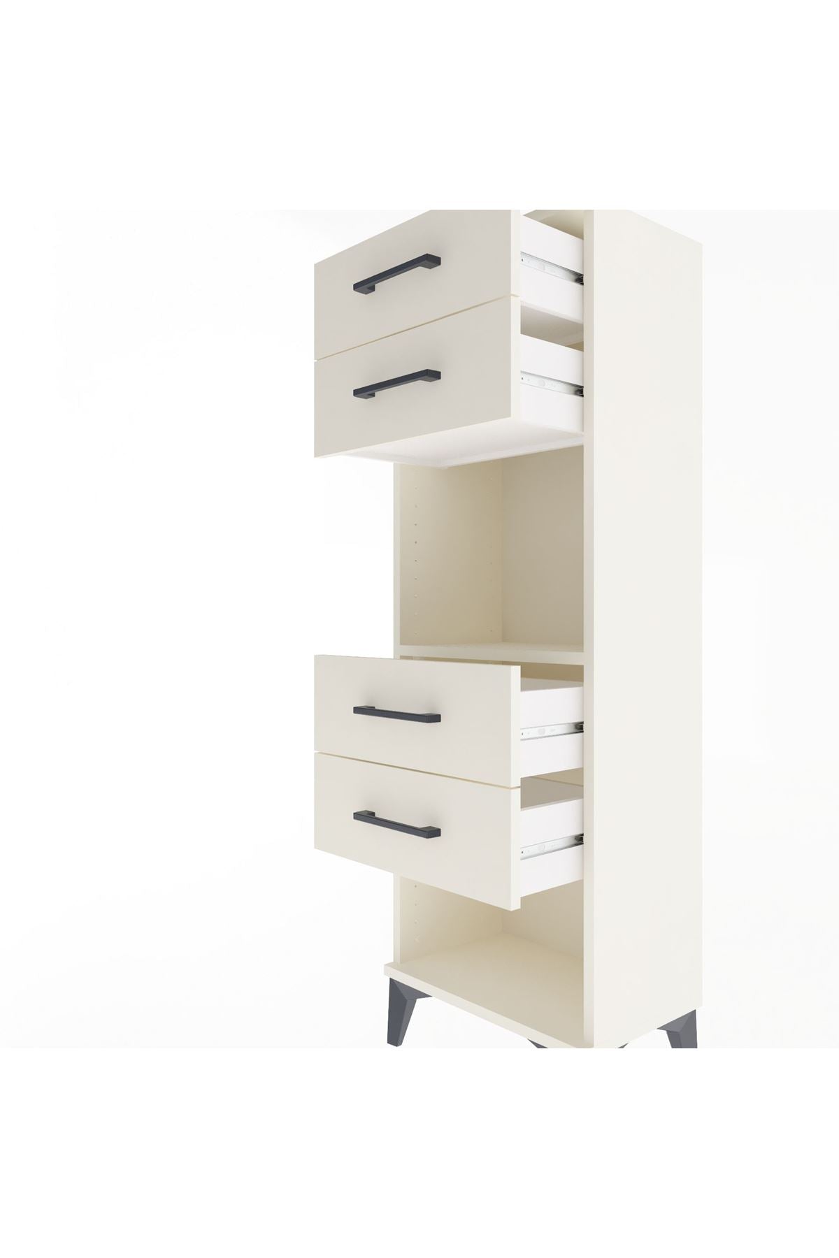 Arges Dolap Tek Raflı 4 Çekmeceli 44x30x134 - S16M071V1A