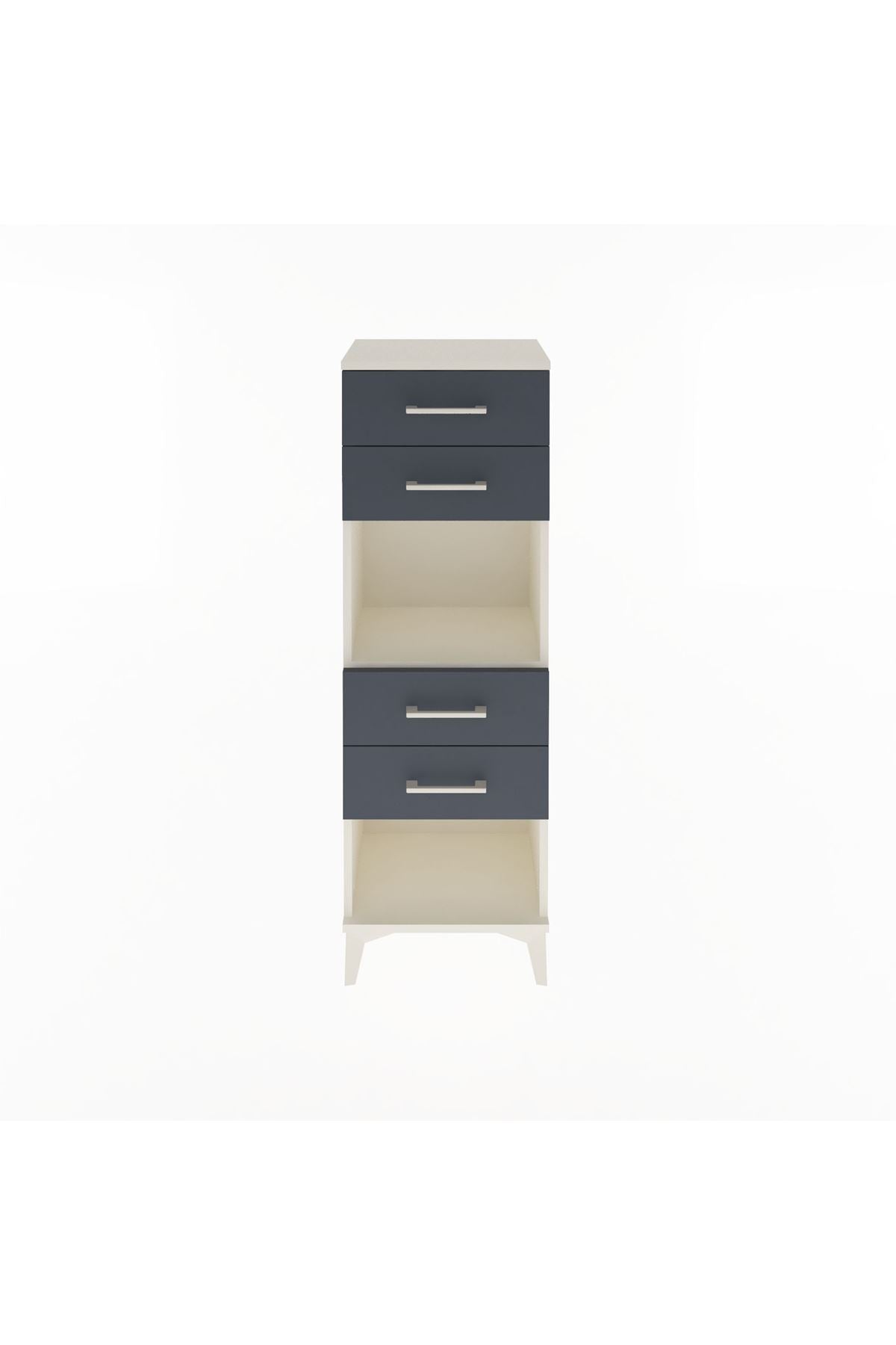 Arges Dolap Tek Raflı 4 Çekmeceli 44x30x134 - S16M071V2A