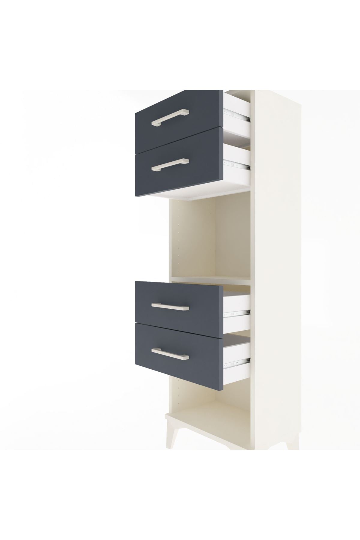 Arges Dolap Tek Raflı 4 Çekmeceli 44x30x134 - S16M071V2A