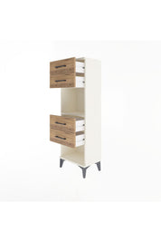 Arges Dolap Tek Raflı 4 Çekmeceli 44x30x134 - S16M071V3A