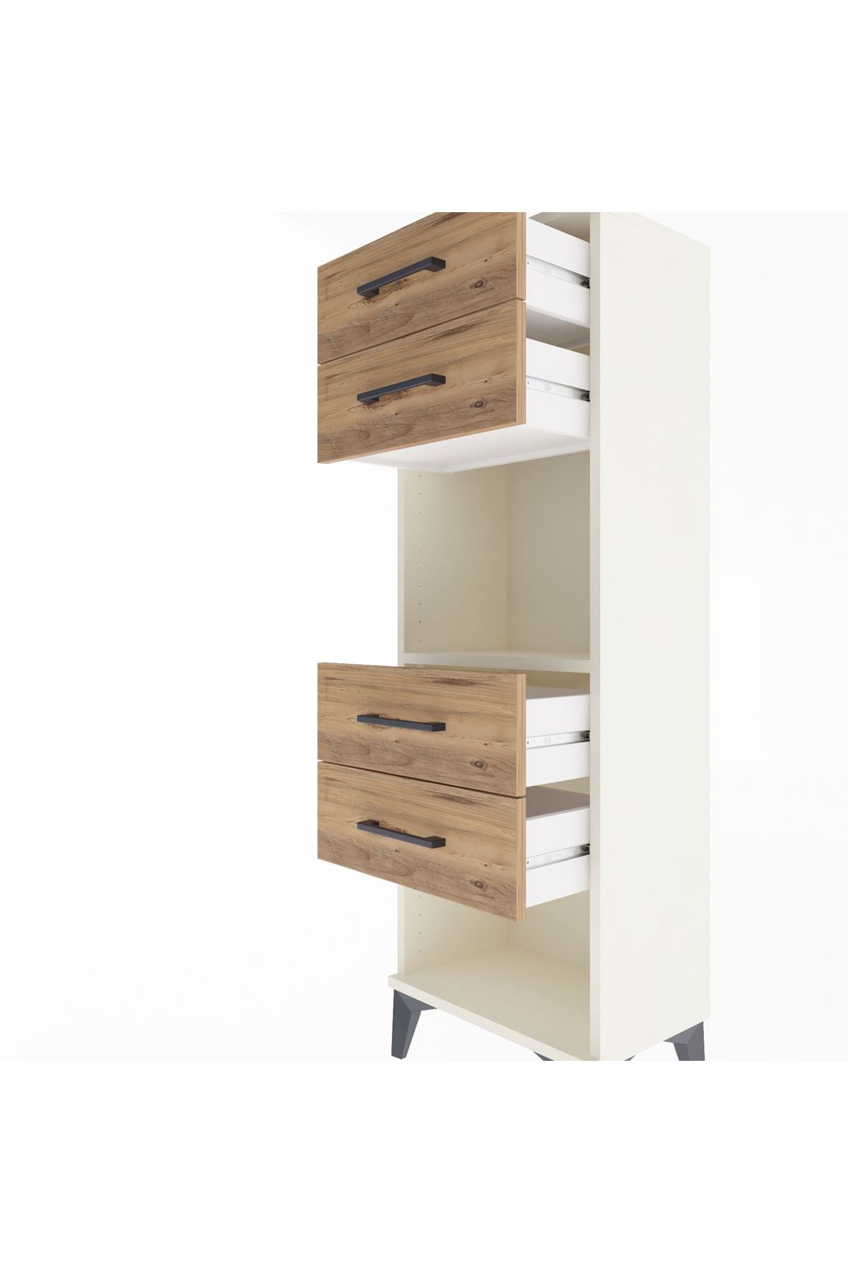 Arges Dolap Tek Raflı 4 Çekmeceli 44x30x134 - S16M071V3A