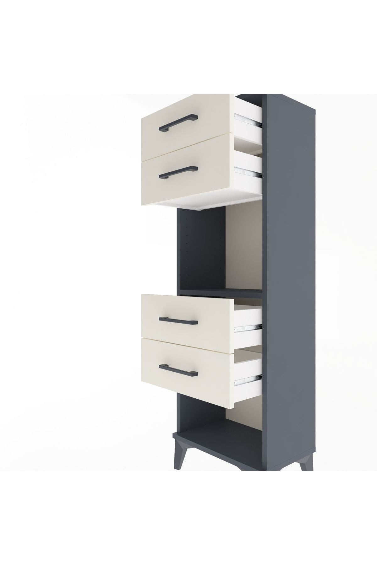 Arges Dolap Tek Raflı 4 Çekmeceli 44x30x134 - S16M071V4A