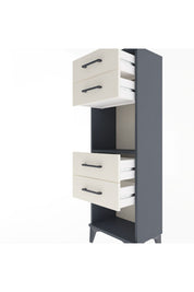 Arges Dolap Tek Raflı 4 Çekmeceli 44x30x134 - S16M071V4A