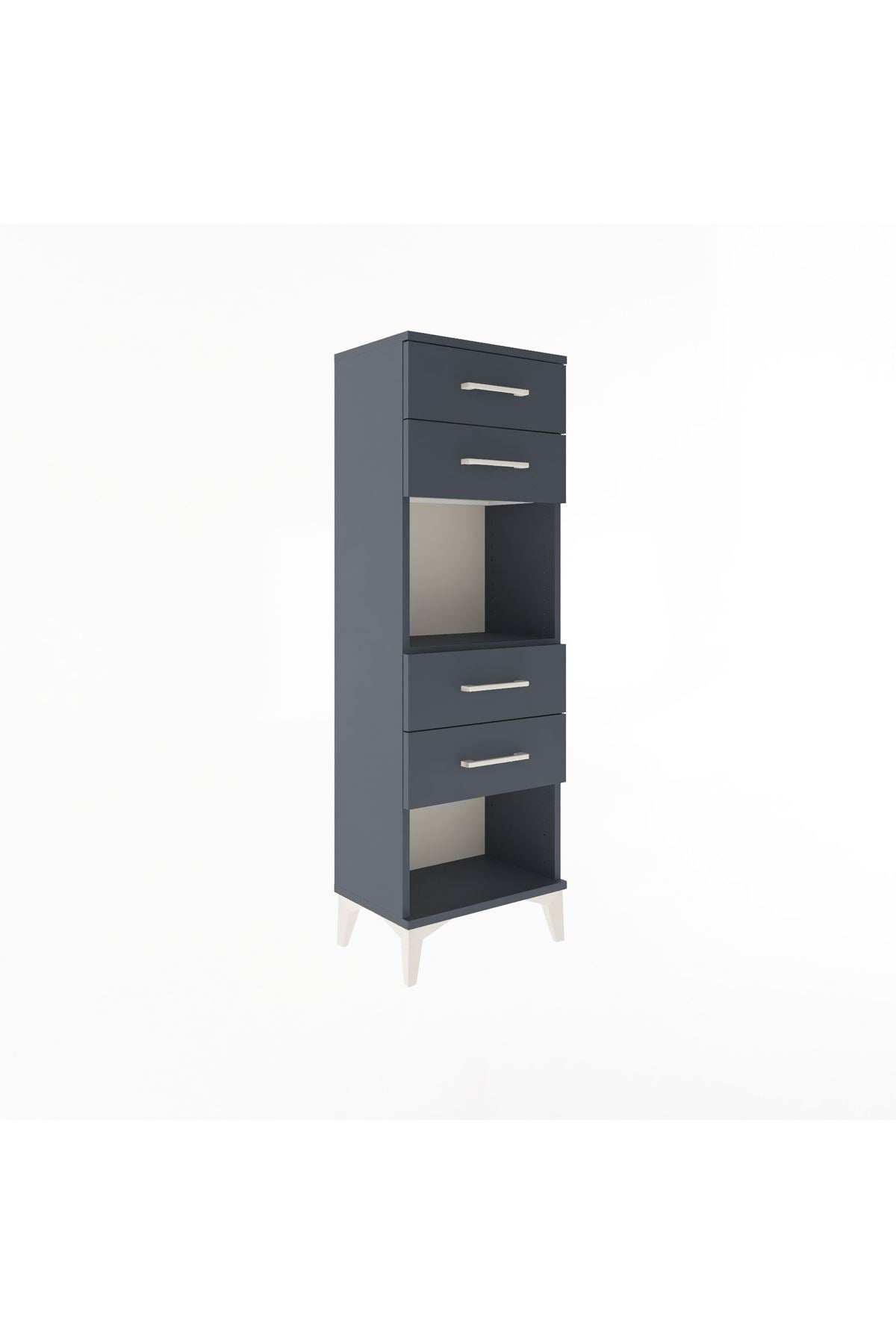 Arges Dolap Tek Raflı 4 Çekmeceli 44x30x134 - S16M071V5A