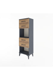 Arges Dolap Tek Raflı 4 Çekmeceli 44x30x134 - S16M071V6A
