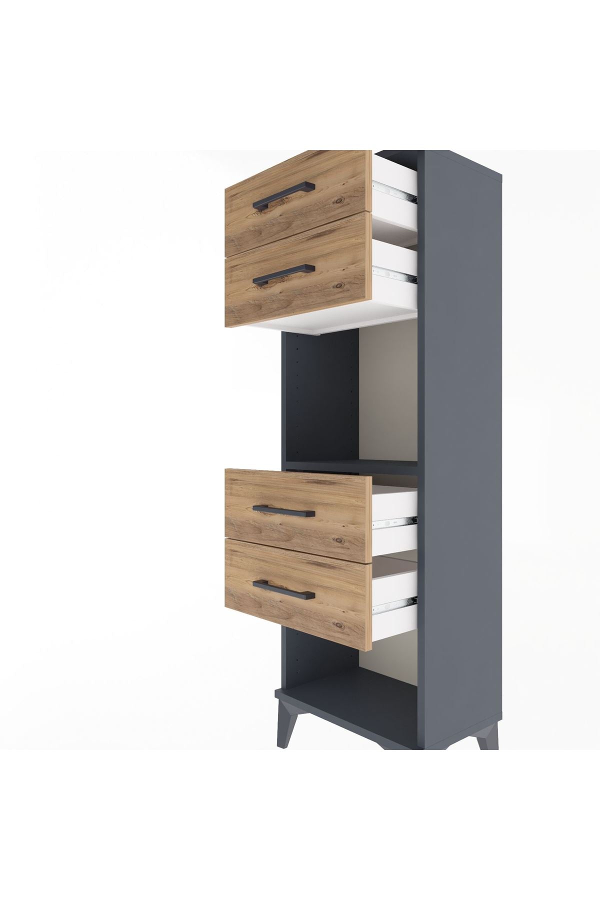 Arges Dolap Tek Raflı 4 Çekmeceli 44x30x134 - S16M071V6A
