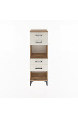 Arges Dolap Tek Raflı 4 Çekmeceli 44x30x134