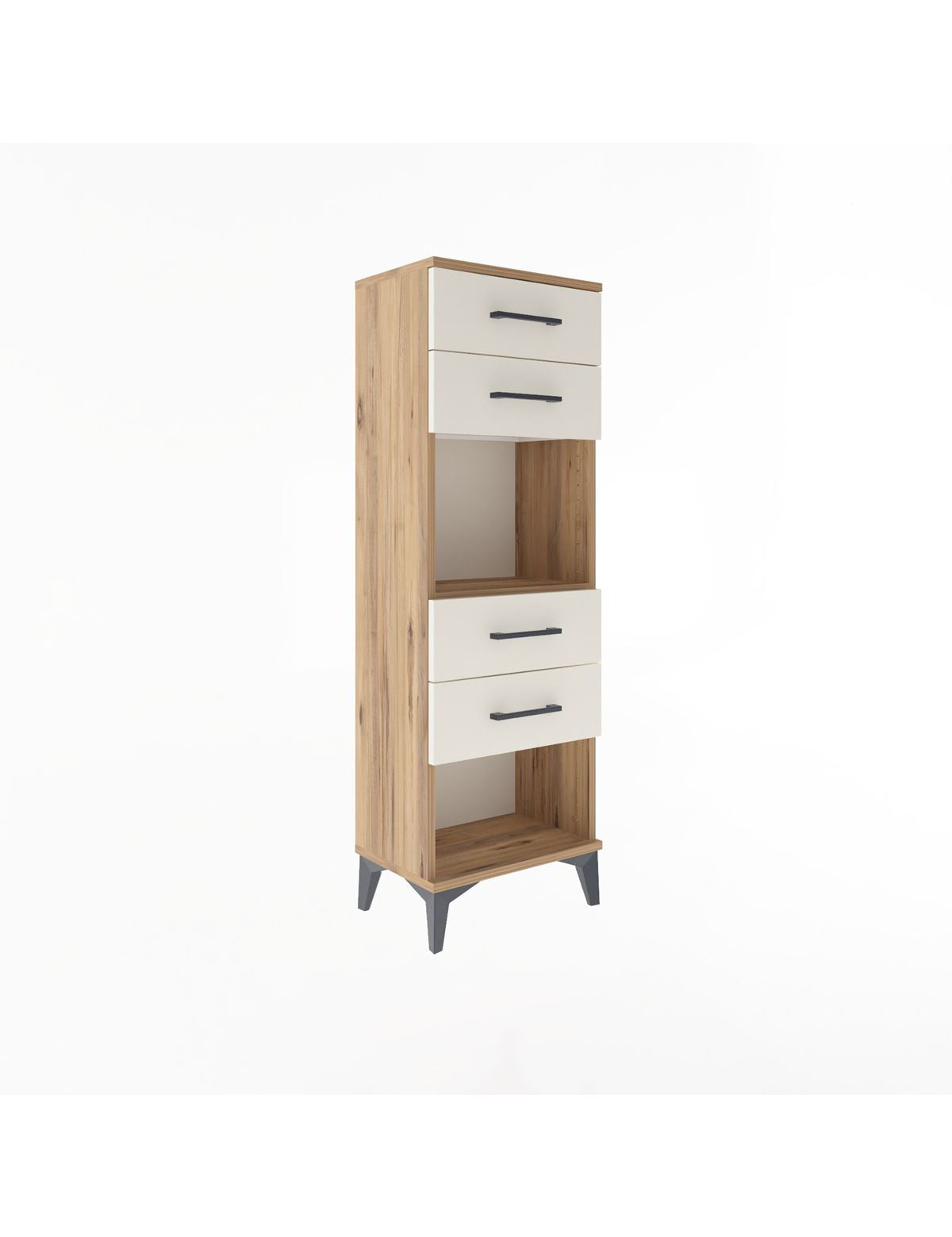 Arges Dolap Tek Raflı 4 Çekmeceli 44x30x134 - S16M071V7A