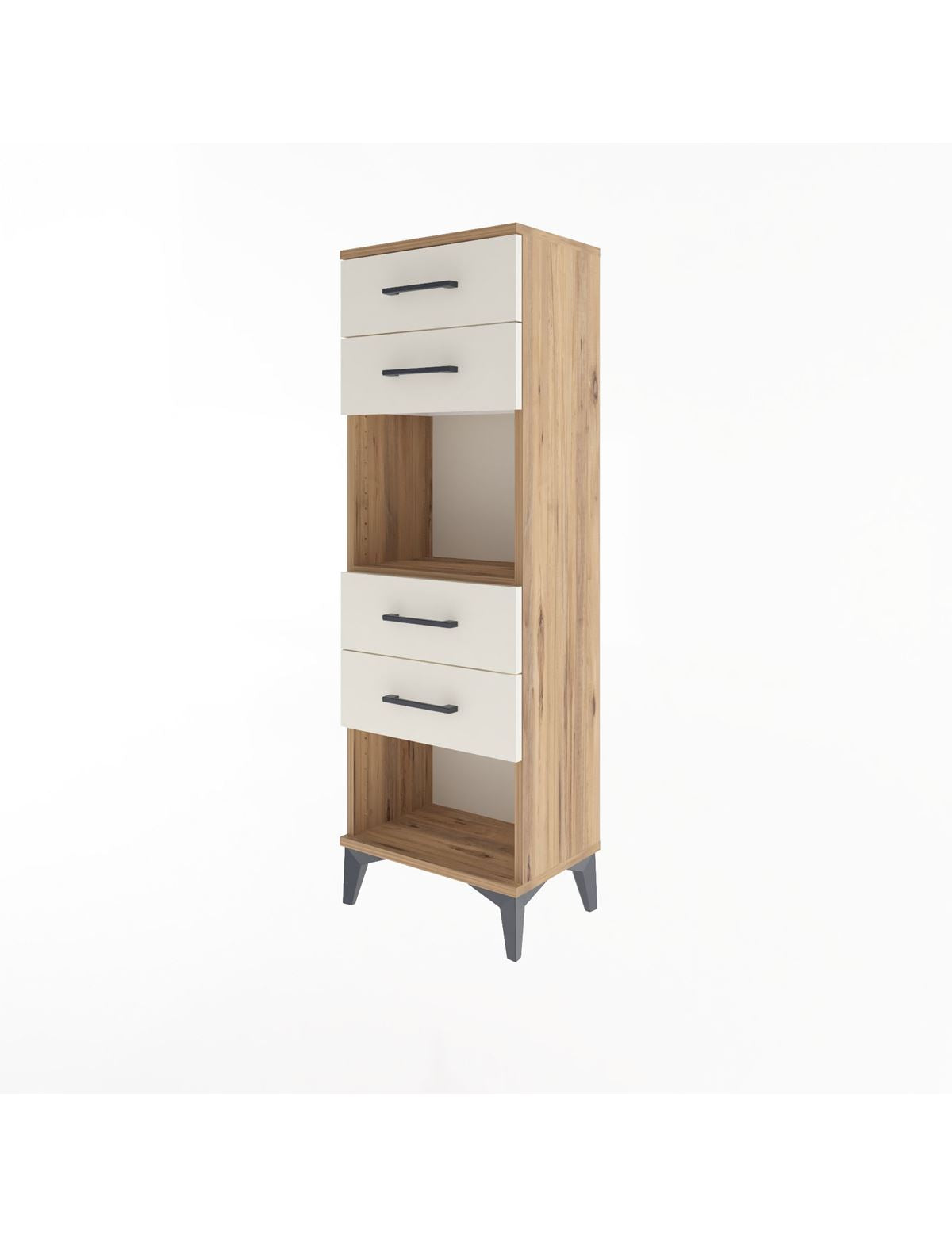 Arges Dolap Tek Raflı 4 Çekmeceli 44x30x134 - S16M071V7A