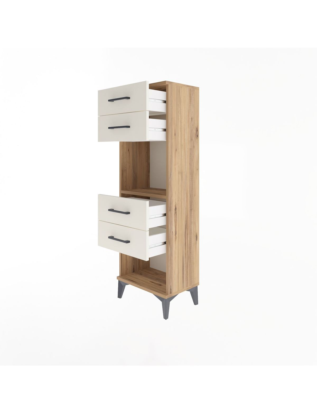 Arges Dolap Tek Raflı 4 Çekmeceli 44x30x134 - S16M071V7A