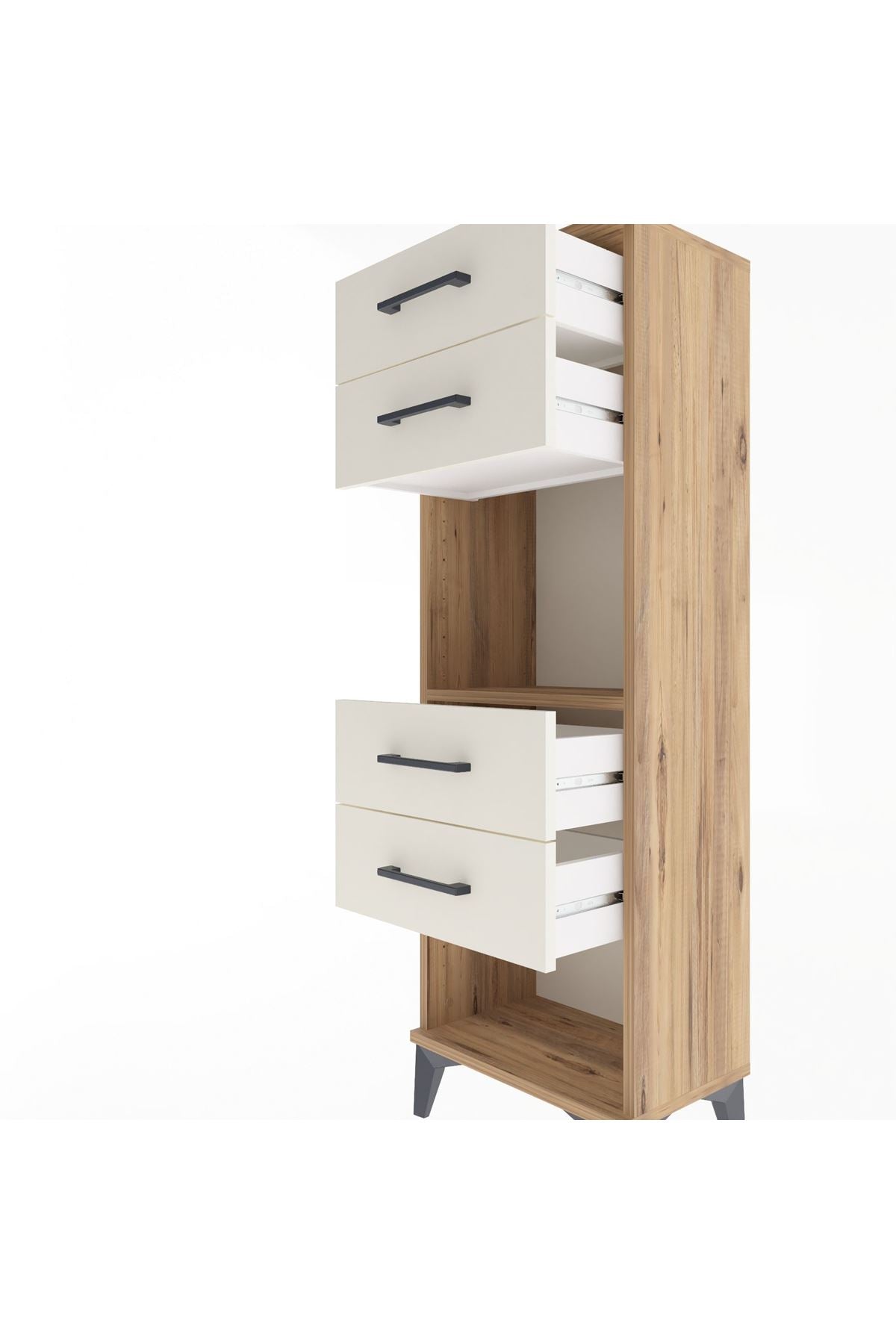 Arges Dolap Tek Raflı 4 Çekmeceli 44x30x134 - S16M071V7A