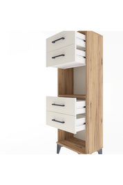 Arges Dolap Tek Raflı 4 Çekmeceli 44x30x134 - S16M071V7A