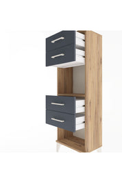 Arges Dolap Tek Raflı 4 Çekmeceli 44x30x134 - S16M071V8A