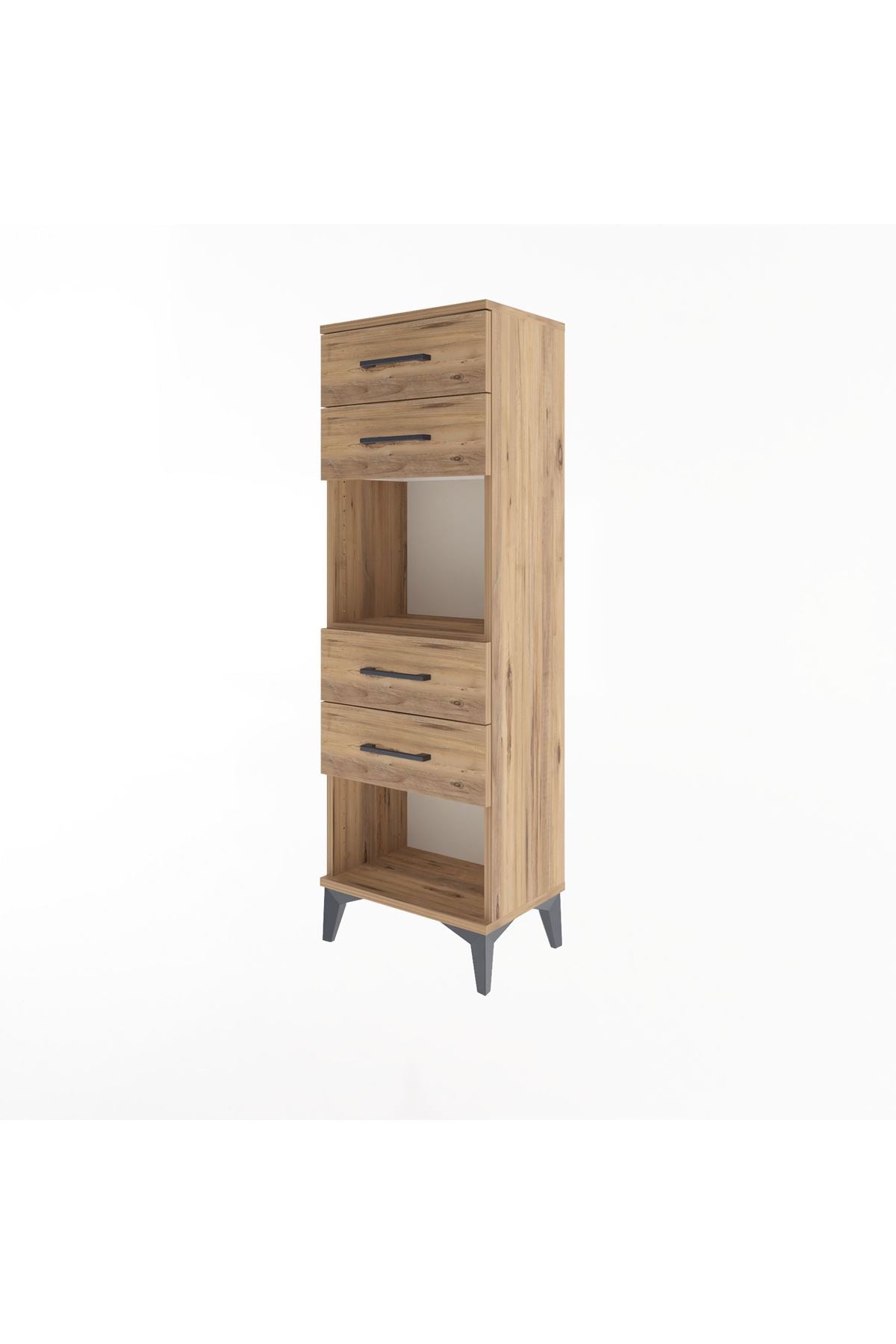 Arges Dolap Tek Raflı 4 Çekmeceli 44x30x134 - S16M071V9A