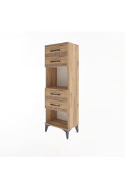Arges Dolap Tek Raflı 4 Çekmeceli 44x30x134 - S16M071V9A
