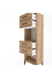 Arges Dolap Tek Raflı 4 Çekmeceli 44x30x134 - S16M071V9A