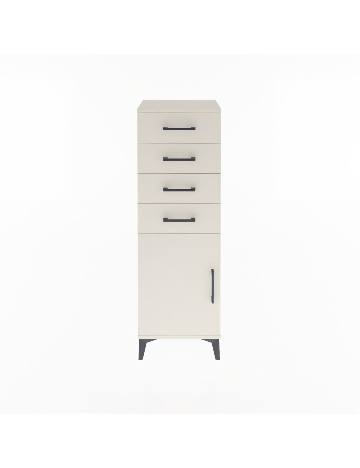 Arges Dolap Tek Raflı 4 Çekmeceli Tek Kapaklı 44x30x134 - S16M072V1A