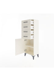 Arges Dolap Tek Raflı 4 Çekmeceli Tek Kapaklı 44x30x134 - S16M072V1A