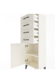 Arges Dolap Tek Raflı 4 Çekmeceli Tek Kapaklı 44x30x134 - S16M072V1A