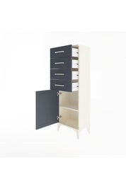 Arges Dolap Tek Raflı 4 Çekmeceli Tek Kapaklı 44x30x134 - S16M072V2A