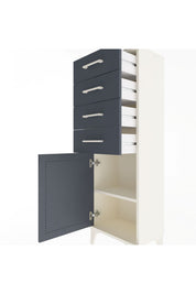 Arges Dolap Tek Raflı 4 Çekmeceli Tek Kapaklı 44x30x134 - S16M072V2A