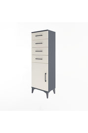 Arges Dolap Tek Raflı 4 Çekmeceli Tek Kapaklı 44x30x134 - S16M072V4A