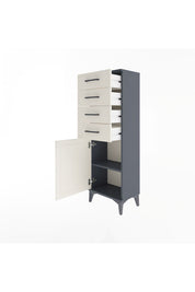 Arges Dolap Tek Raflı 4 Çekmeceli Tek Kapaklı 44x30x134 - S16M072V4A