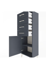 Arges Dolap Tek Raflı 4 Çekmeceli Tek Kapaklı 44x30x134 - S16M072V5A