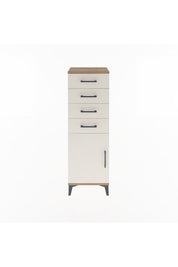 Arges Dolap Tek Raflı 4 Çekmeceli Tek Kapaklı 44x30x134 - S16M072V7A